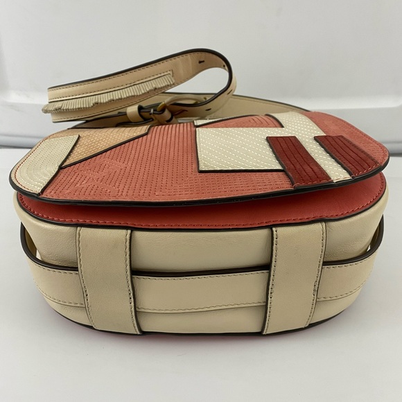 Authentic Tory Burch patchwork Nubuck leather flap - Picture 7 of 16